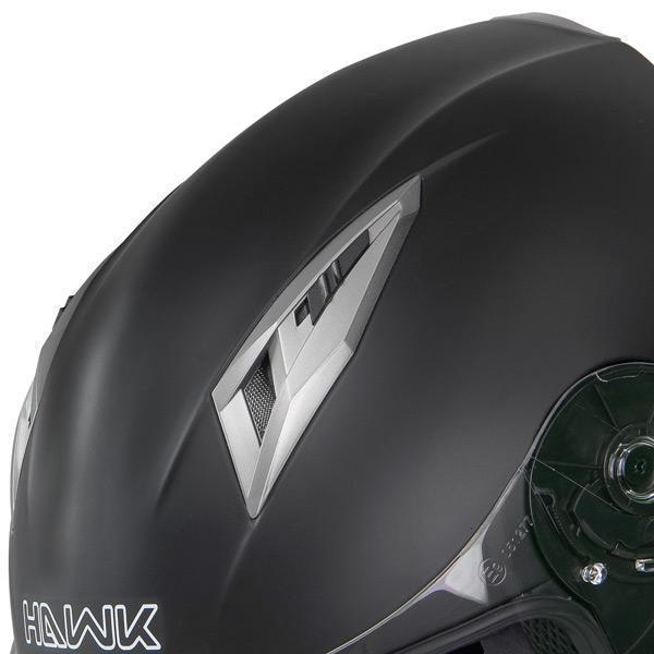 Milwaukee Helmets H500 Flat Black Chit-Chat Black Full Face Motorcycle Helmet with Wireless Communication