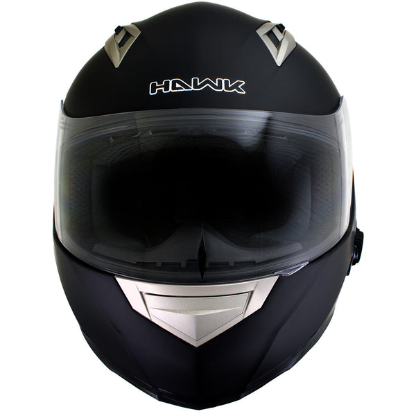 Milwaukee Helmets H500 Flat Black Chit-Chat Black Full Face Motorcycle Helmet with Wireless Communication