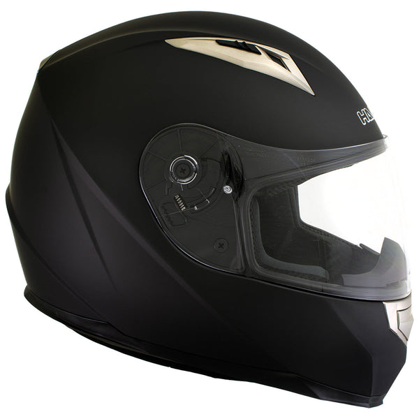 Milwaukee Helmets H500 Flat Black Chit-Chat Black Full Face Motorcycle Helmet with Wireless Communication