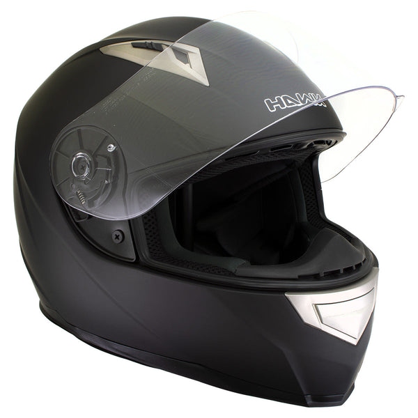 Milwaukee Helmets H500 Flat Black Chit-Chat Black Full Face Motorcycle Helmet with Wireless Communication