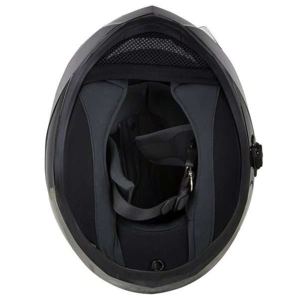 Milwaukee Helmets H520 Titanium and Red Chit-Chat Full Face Wireless Motorcycle Helmet-Stream Music-Phone Calls