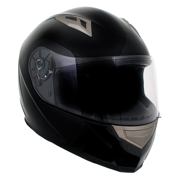Milwaukee Helmets H510 Gloss Black Chit-Chat Full Face Wireless Motorcycle Helmet-Stream Music-Phone Calls