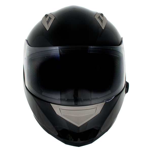 Milwaukee Helmets H510 Gloss Black Chit-Chat Full Face Wireless Motorcycle Helmet-Stream Music-Phone Calls