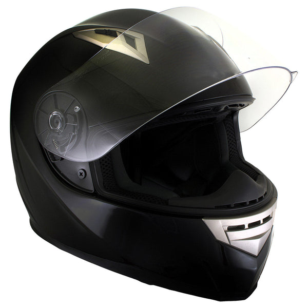 Milwaukee Helmets H510 Gloss Black Chit-Chat Full Face Wireless Motorcycle Helmet-Stream Music-Phone Calls