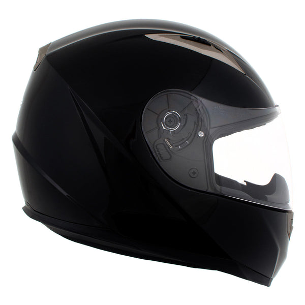 Milwaukee Helmets H510 Gloss Black Chit-Chat Full Face Wireless Motorcycle Helmet-Stream Music-Phone Calls