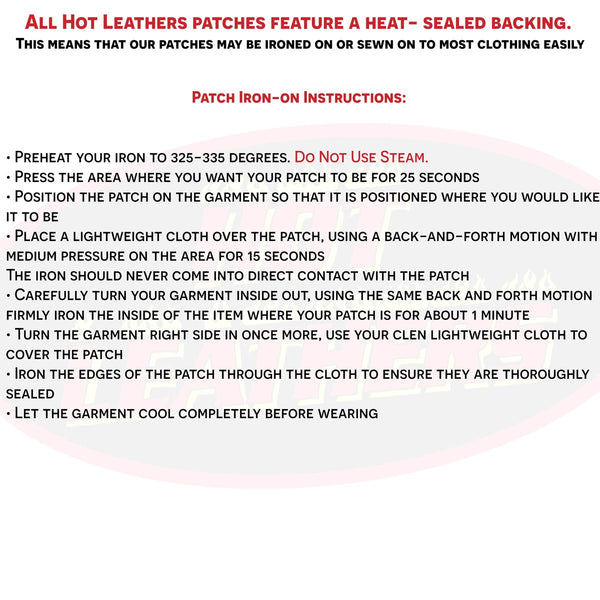 Hot Leathers Get In The Van 4 X 1.5" Embroidered Patch PPW1277