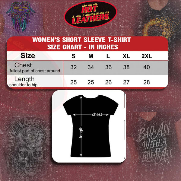 Hot Leathers GLR1412 'Sugar Woman' Ladies Black T-Shirt