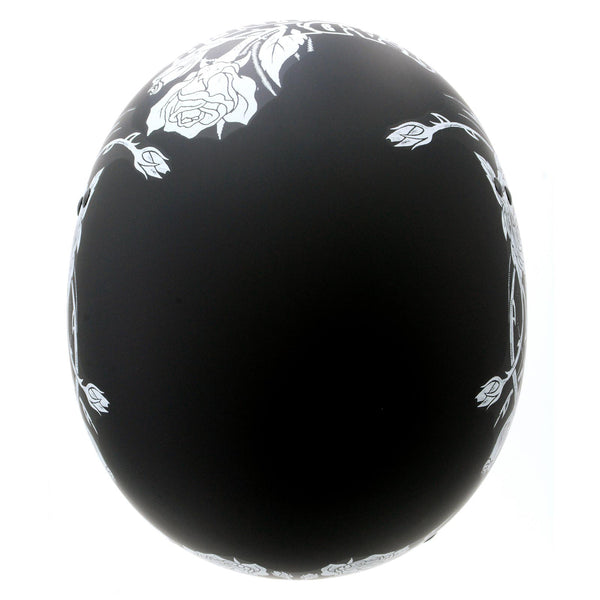 Hot Leathers HLD1021 Lady Rider Flat Black Motorcycle DOT Approved Skull Cap Half Biker Helmet