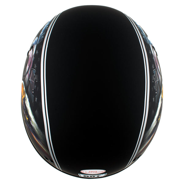 Hot Leathers HLD1023 V-Twin Eagle Flat Black Motorcycle DOT Skull Cap Half Helmet Biker