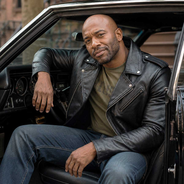 Milwaukee Leather LKM1701 Men's Classic Side Laced Black Motorcycle Premium Leather Jacket with CE Armor Protection