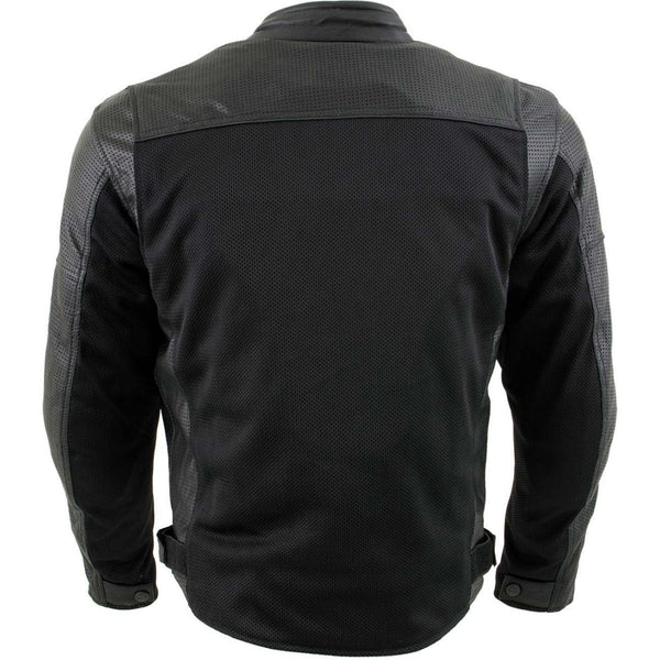 Milwaukee Leather Men's Chaos Black Leather Motorcycle Jacket w/ CE Armor, Reflective Panels, Vents - LKM17022