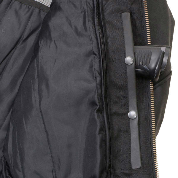 Milwaukee Leather Men's Endo Black Leather Motorcycle Jacket w/ CE Armor, Reflective Panels, Vents - LKM17023