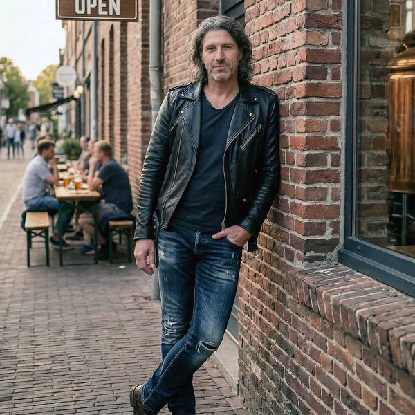Milwaukee Leather LKM1703 Men's Classic Black Premium Leather Motorcycle Biker Rider Jacket