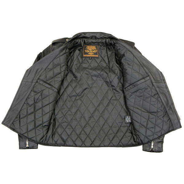 Milwaukee Leather Men's The Legend Classic Brando Black Premium Leather Motorcycle Jacket - LKM1781
