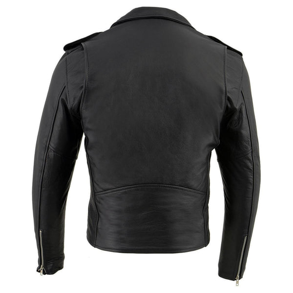 Milwaukee Leather Men's The Legend Classic Brando Black Premium Leather Motorcycle Jacket - LKM1781