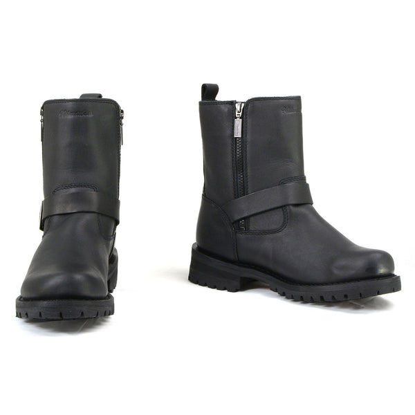 MMCC MB407 Men's Afterburner Black Leather Biker Boots - Riding Footwear