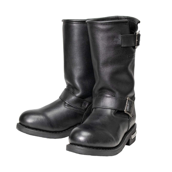 Milwaukee Leather Men's The Classic Black 2.2mm Engineer Motorcycle Boots - MBM9016