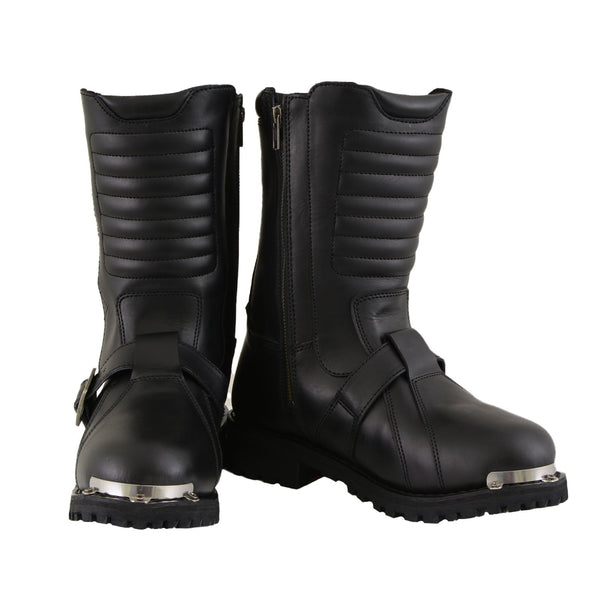 Milwaukee Leather Men's Executioner Black 2.2mm Buckle Motorcycle Boots, MBM9039