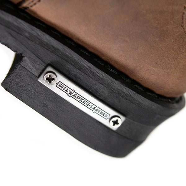 Milwaukee Leather Men's Copper Forge Brown Suede Engineer Motorcycle Boots w/ Flex Toe - MBM9059