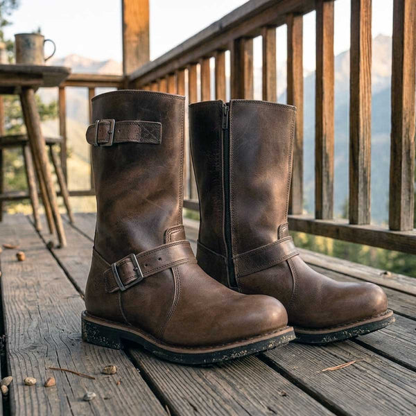 Milwaukee Leather MBM9064 Men's Antique Ridge Classic Brown Engineer Motorcycle Boots