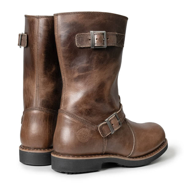Milwaukee Leather MBM9064 Men's Antique Brown Classic Engineer Motorcycle Riding Boots