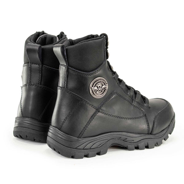 Milwaukee Leather MBM9081 Men’s Black Leather Military and Tactical Style Biker Riding Boots