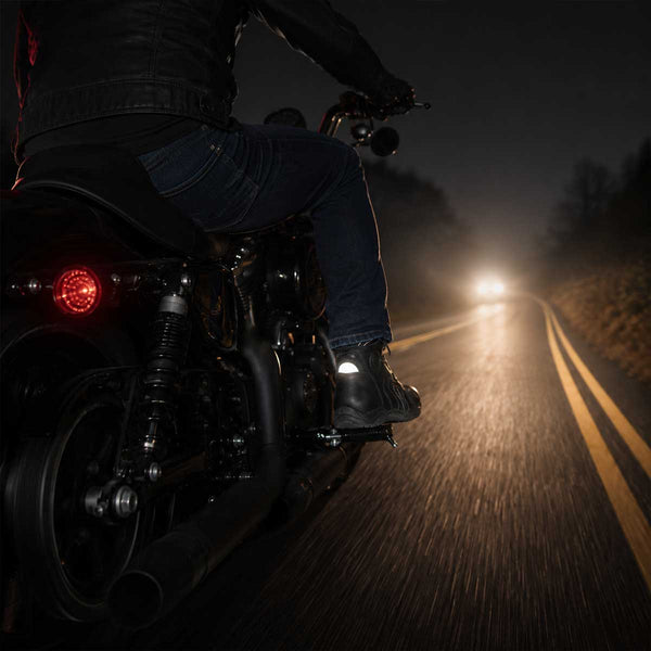 Milwaukee Leather Men's Troop Sport Black Waterproof Leather Motorcycle Racer Style Boots - MBM9185