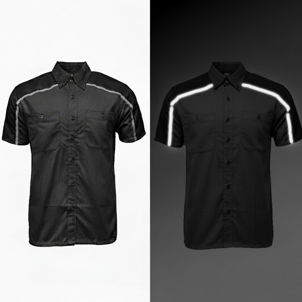 MMCC Men's Delco Gray Black Mechanic Shirt - MDM11605