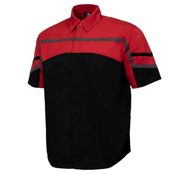 MMCC Men’s Torque Shift Reflective Mechanic Work Shirt - 50/50 Cotton Poly Blend - MDM11617