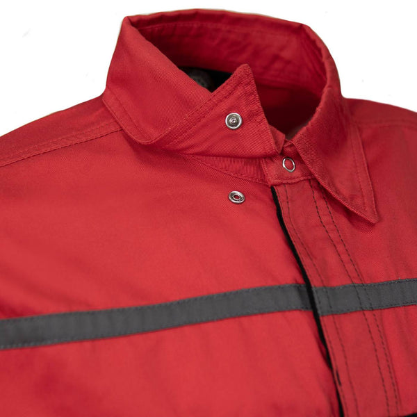 MMCC Men’s Torque Shift Reflective Mechanic Work Shirt - Concealed Closure - 50/50 Cotton Poly Blend - MDM11617