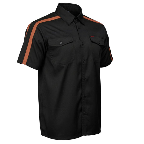 MMCC Men's Track Mark Classic Mechanic Button Up Shirt - Dual Chest Pockets - Microfiber Panel - MDM11623