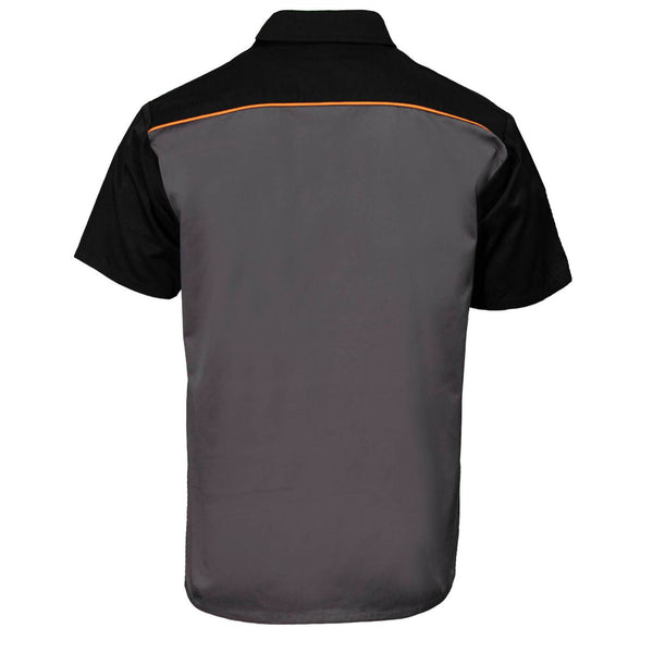 MMCC Men’s SwitchGear Mechanic Work Shirt - Short Sleeve Button Up Shop - 50/50 Cotton Poly Blend - MDM11654