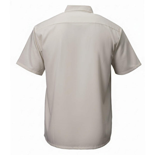 MMCC Men's White Super Duty Polyester Blend Mechanic Shirt - MDM11665