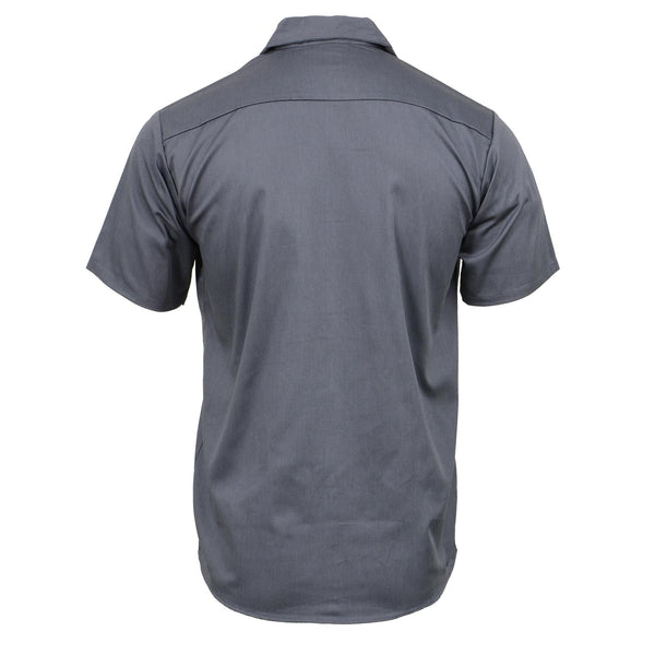 Milwaukee Leather MDM11668 Men’s Grey Button-Up Heavy-Duty Work Shirt - Classic Mechanic Shirt w/ Pockets