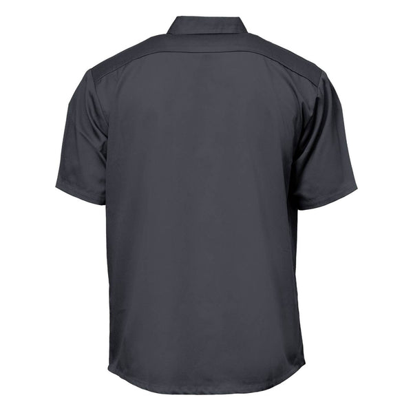 MMCC Men's Charcoal Super Duty Classic Mechanic Button Up Shirt - 2 Chest Pockets - Microfiber Panel - MDM11687