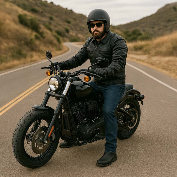 Milwaukee Leather MDM5007 Men's Blue 5 Pocket Tear Resistant Motorcycle Denim Jeans Infused w/ Aramid Fibers