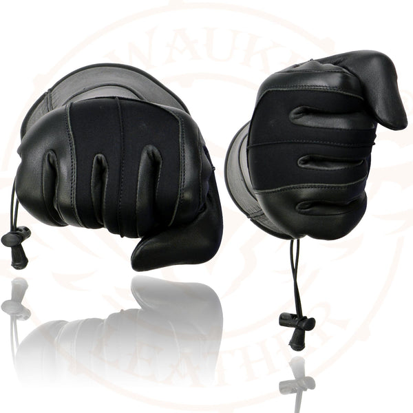 Milwaukee Leather MG7701 Women's Deer Skin Leather Insulated Gauntlet Gloves w/ i-Touch/Wiper Blade/Reflective Piping
