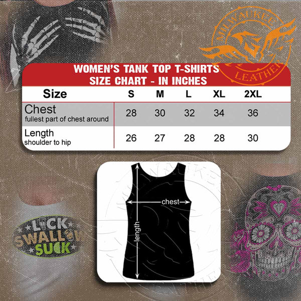 Hot Leathers Ladies Skeleton Balck Hands Tank Top Shirt GLF2190