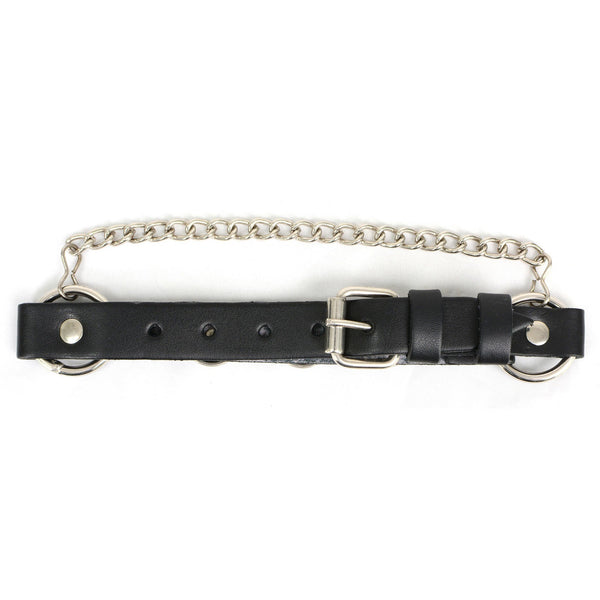 Milwaukee Leather Silver Boot Chain w/ Vintage Buffalo Coin Medallion & Adjustable Strap - MLA3002