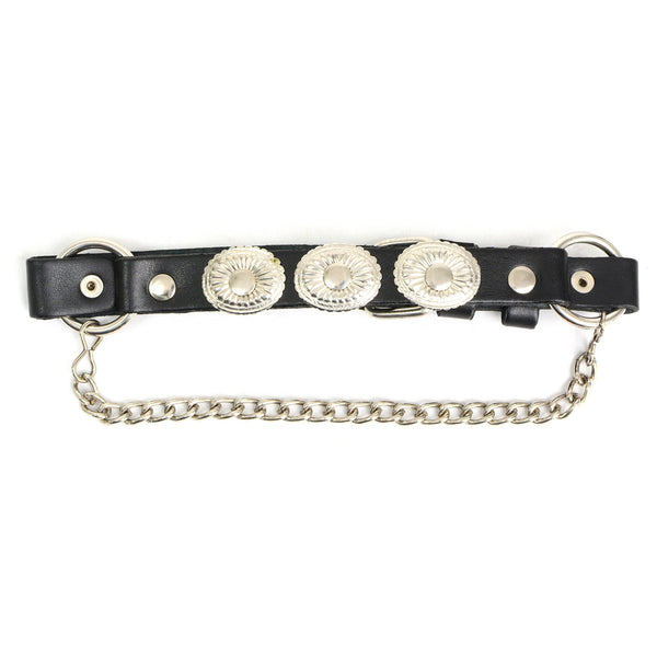 Milwaukee Leather Silver Vintage Concho Boot Chain with Adjustable Strap - MLA3008