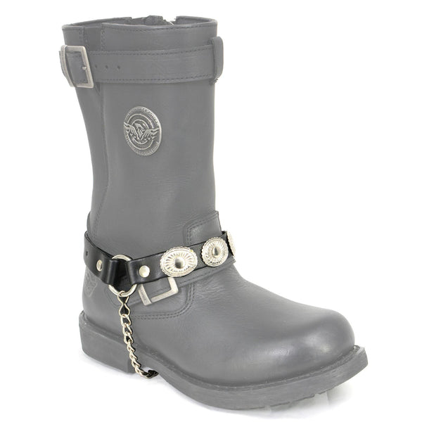 Milwaukee Leather Silver Vintage Concho Boot Chain with Adjustable Strap - MLA3008