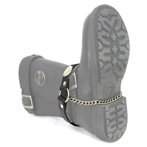 Milwaukee Leather Silver Vintage Concho Boot Chain with Adjustable Strap - MLA3008