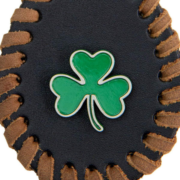 Milwaukee Leather Black 3 Leaf CloverP ewter Emblem Key Chain - MLA9500