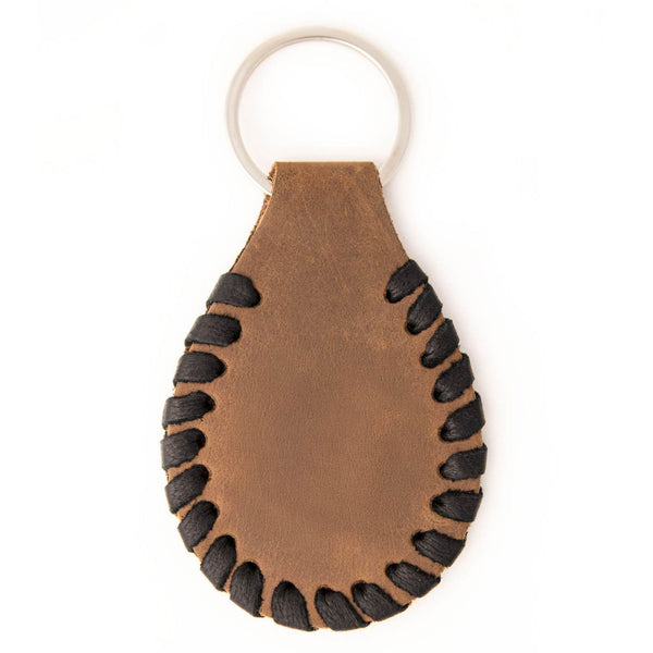 Milwaukee Leather Brown Second Amendment Pewter Emblem Key Chain - MLA9502