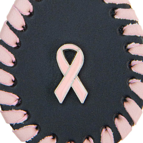 Milwaukee Leather Pink Ribbon Pewter Emblem Key Chain - MLA9509