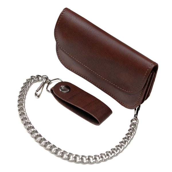 Milwaukee Leather Brown Full-Grain Snake-Stamped Biker Chain Wallet - MLW7846