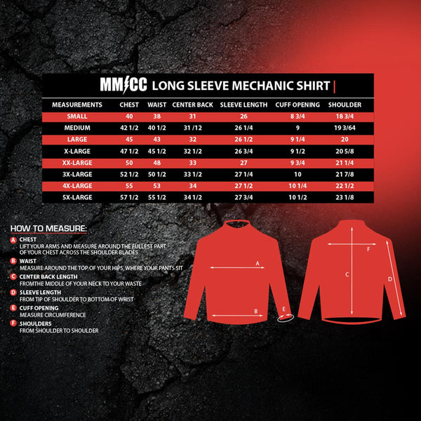 MMCC Men's Octane Long Sleeve Mechanic Shirt - Black with Grey Stripe - 50-50 Cotton Poly - MMCC16000