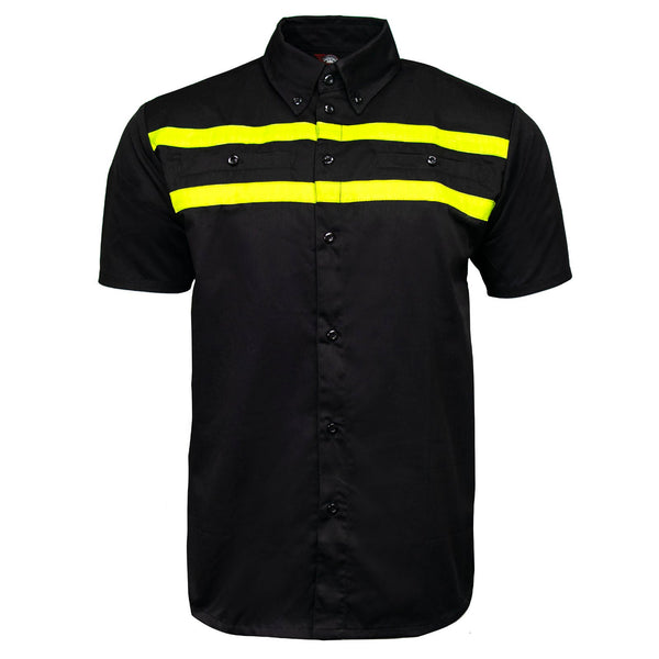 MMCC Men's Petrol Classic Mechanic Button Up Shirt - Dual Chest Pockets - Microfiber Panel - Rider Ready - MMC16005