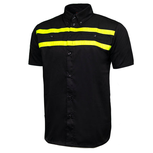 MMCC Men's Petrol Classic Mechanic Button Up Shirt - Dual Chest Pockets - Microfiber Panel - Rider Ready - MMC16005