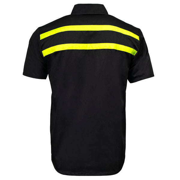 MMCC Men's Petrol Classic Mechanic Button Up Shirt - Dual Chest Pockets - Microfiber Panel - Rider Ready - MMC16005